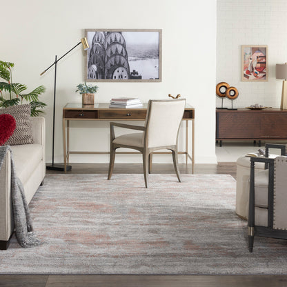 Nourison Home Rustic Textures  Light Grey Rust  Contemporary