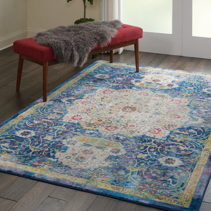 Nourison Home Ankara Global  Blue  Traditional