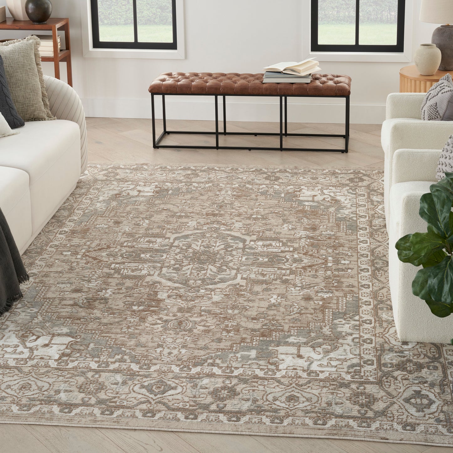 Nourison Home Quarry  Beige  Transitional