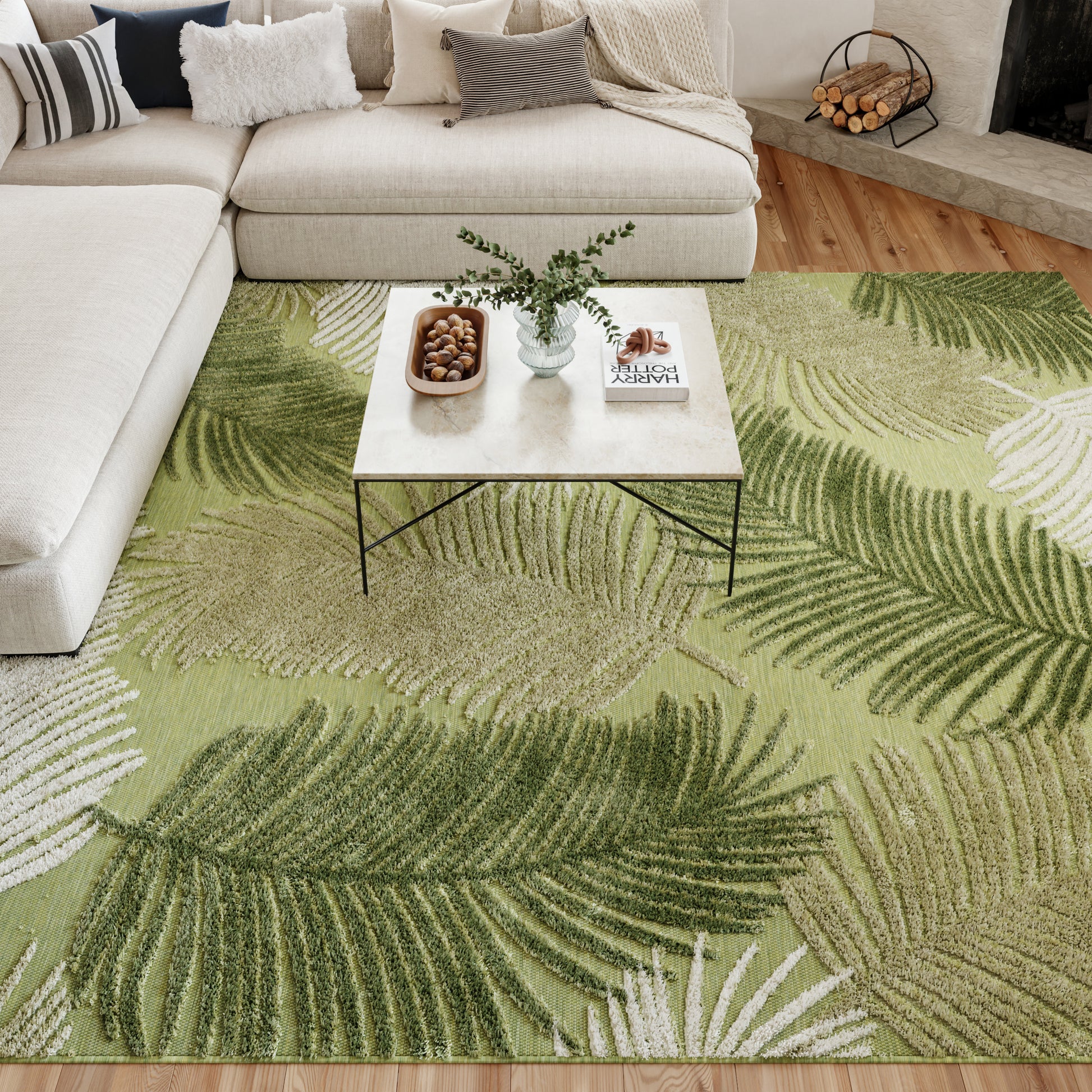 Nourison Home Suncoast  Green  Contemporary