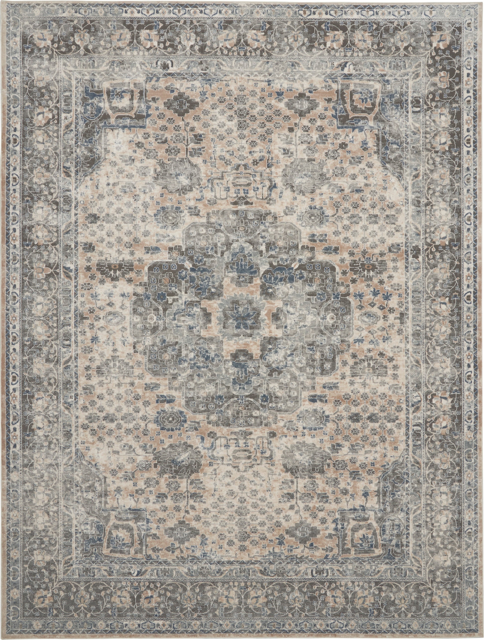 Nourison Home Quarry  Grey Ivory  Transitional