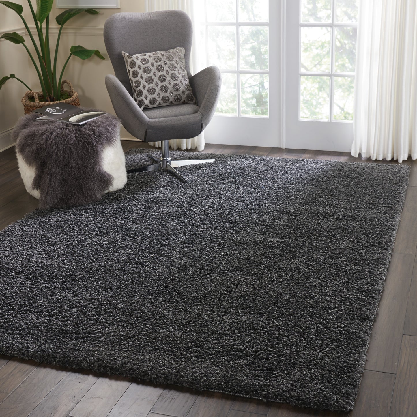 Nourison Home Malibu Shag  Dark Grey  Contemporary