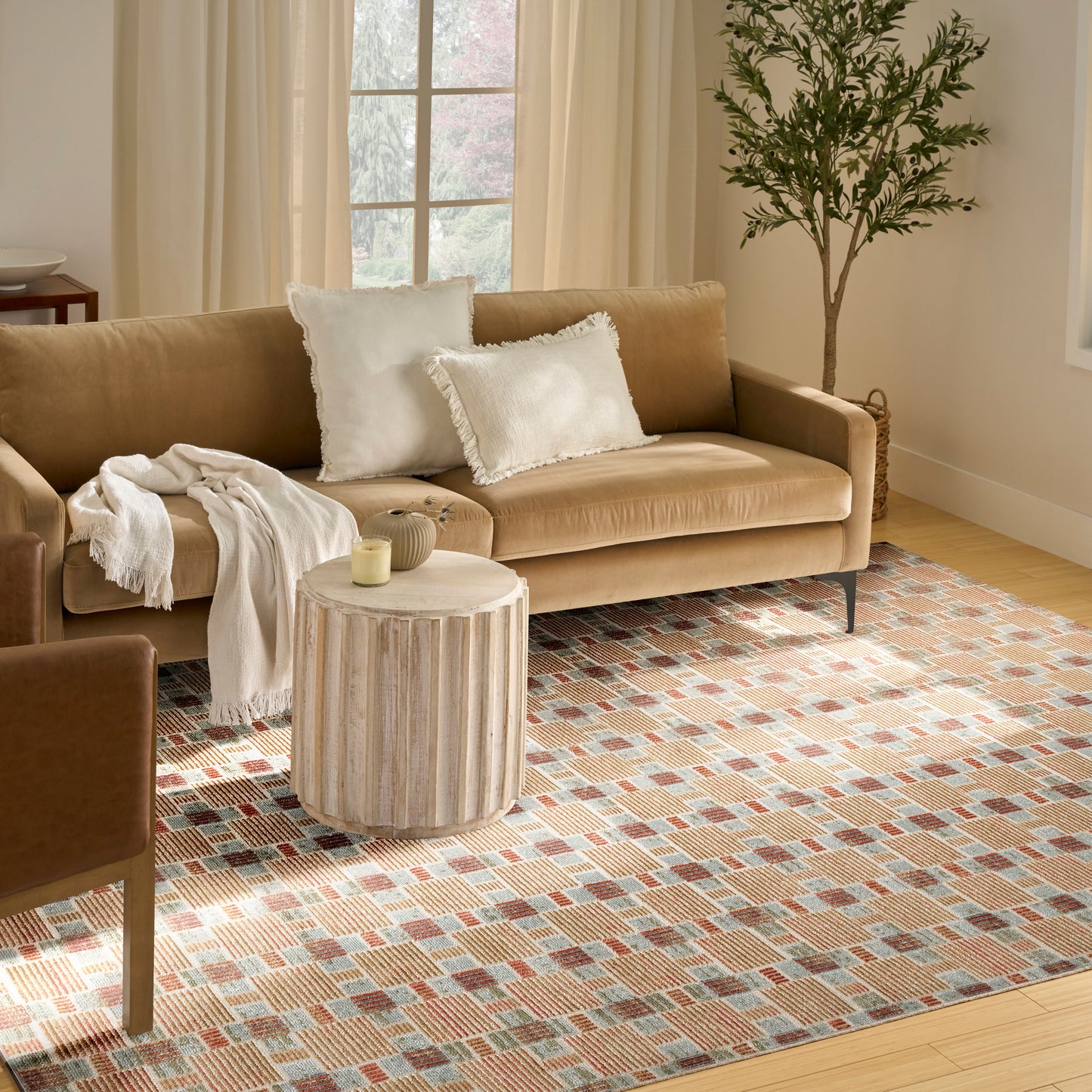 Nourison Home Nordic  Rust Multicolor  Contemporary