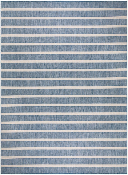 Nourison Home Positano POS03 Navy Ivory Contemporary Power-loomed Rug