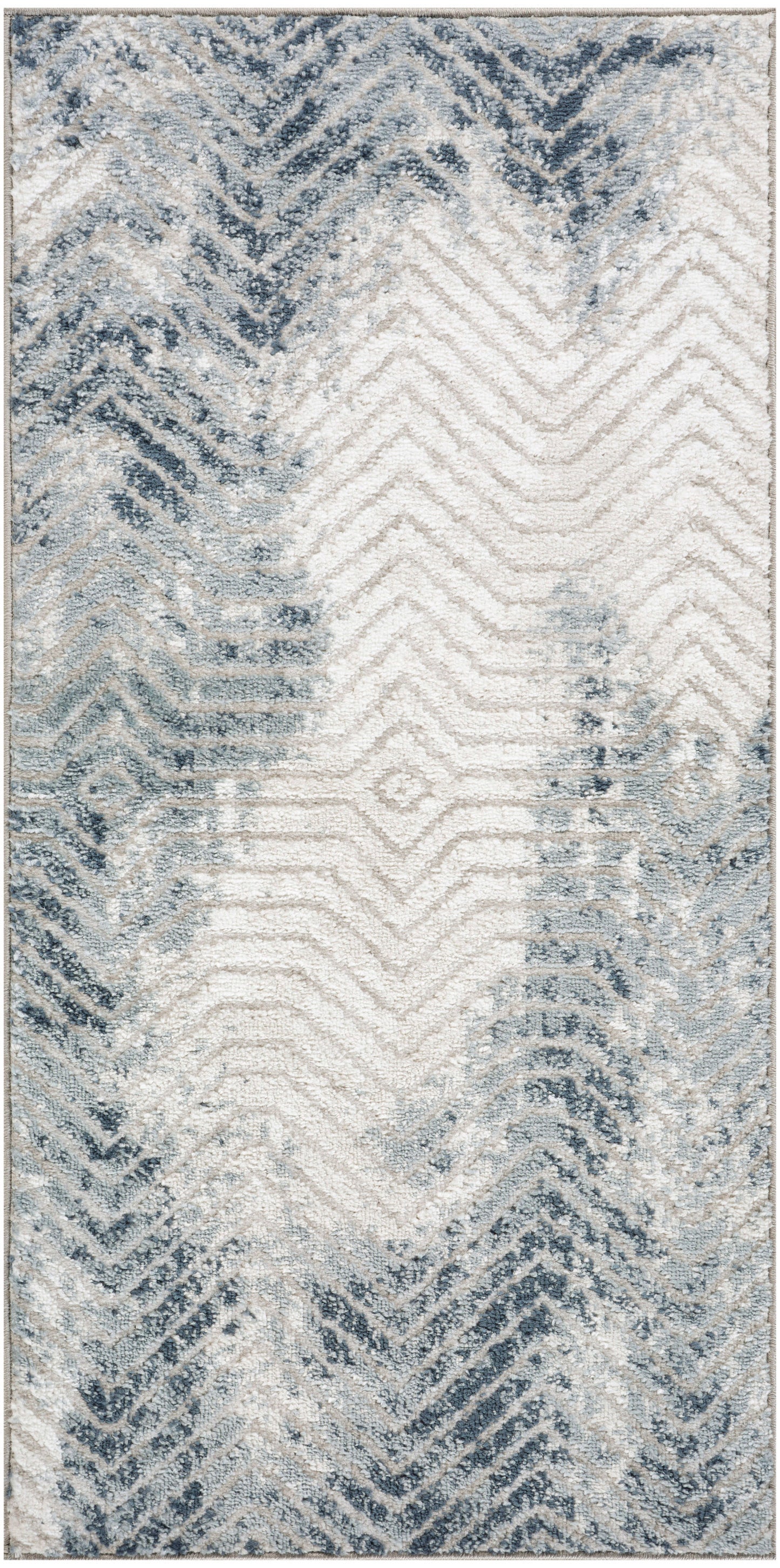 Nourison Home Dekor DEK04 Grey Navy Contemporary Machine Woven Rug