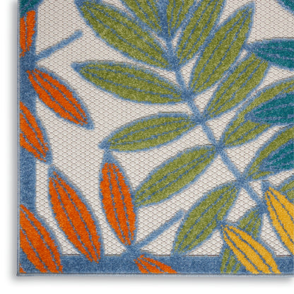 Nourison Home Aloha  Ivory Multicolor  Contemporary