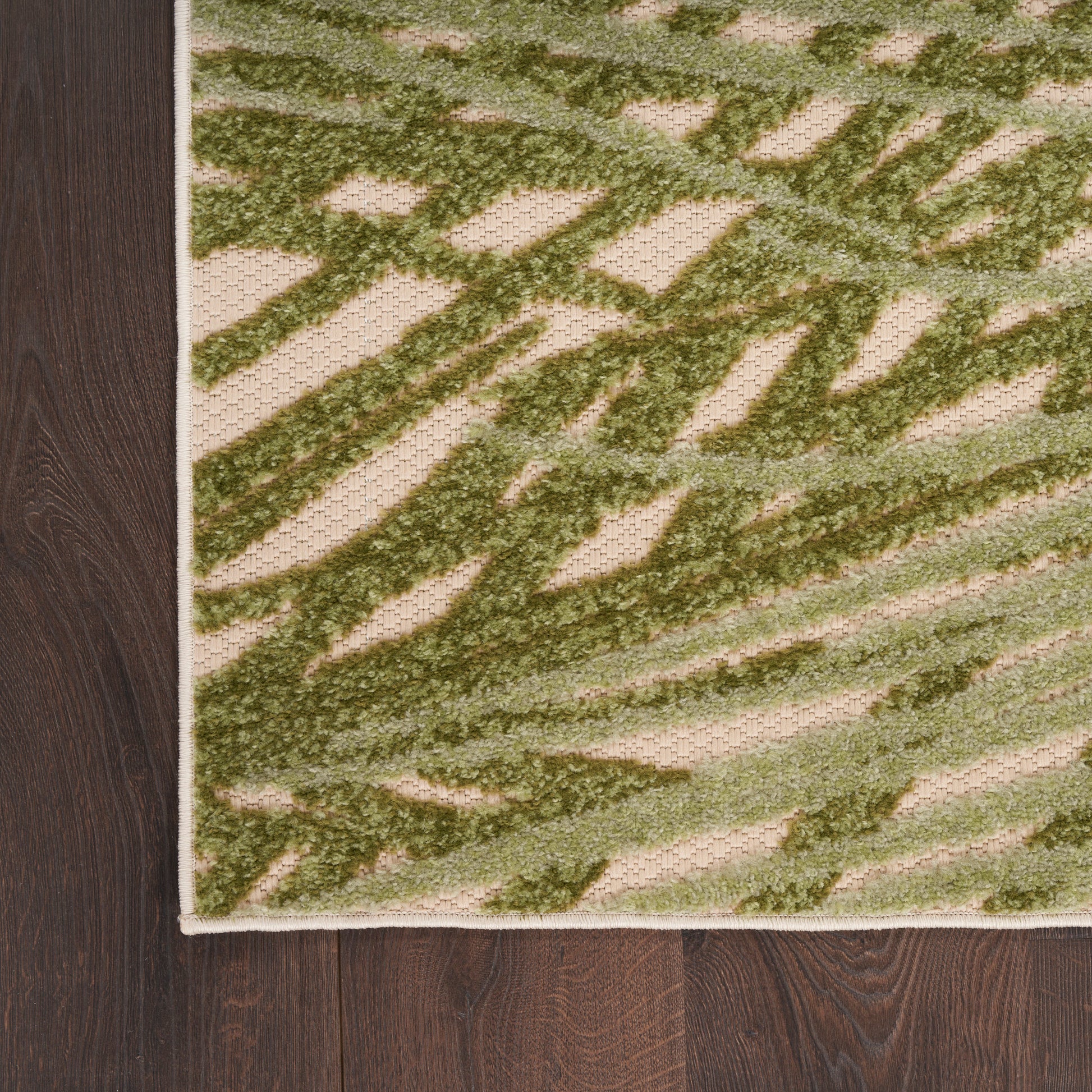 Nourison Home Aloha  Ivory Green  Contemporary