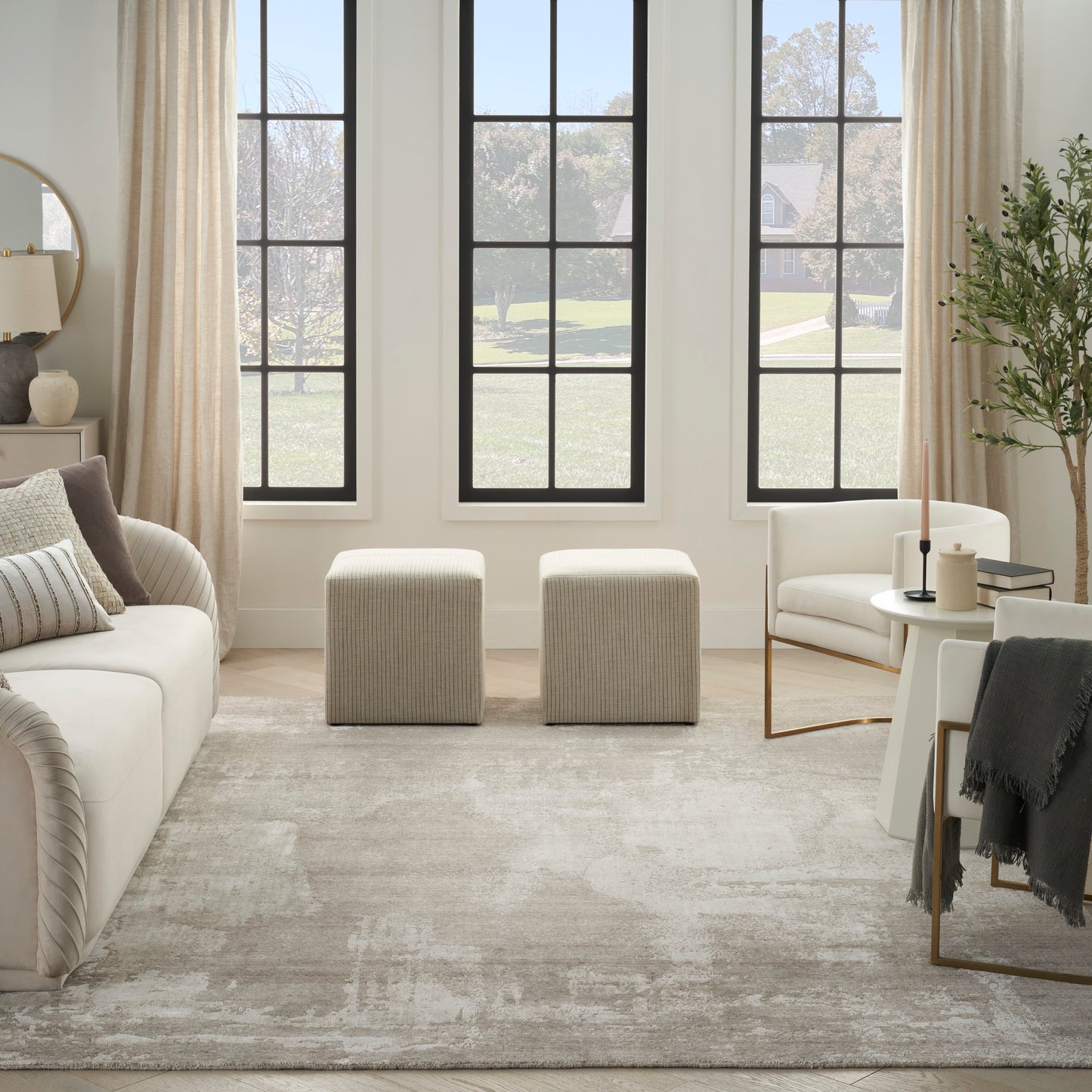 Nourison Home Harmony  Silver Grey  Contemporary