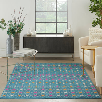 Nourison Home Passion  Blue Multicolor  Transitional