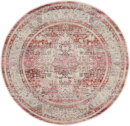 Nourison Home Vintage Kashan VKA07 Red Ivory Traditional Power-loomed Rug
