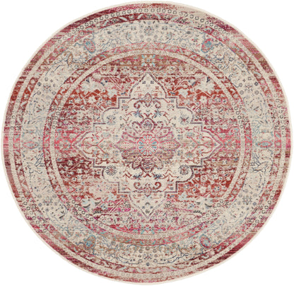 Nourison Home Vintage Kashan VKA07 Red Ivory Traditional Power-loomed Rug