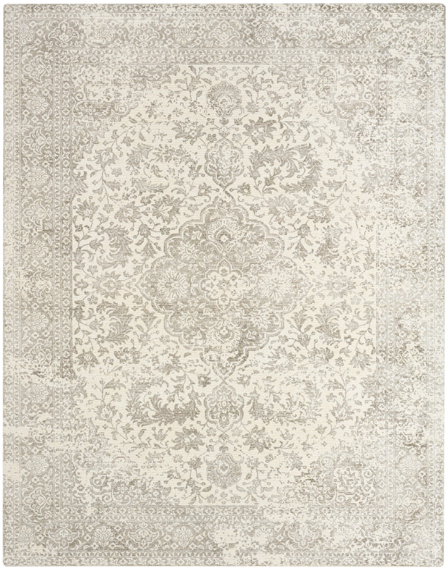 Nourison Home Azalea AZA01 Ivory Grey Traditional Hand Tufted Rug