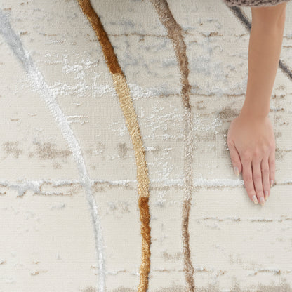 Nourison Home Glitz  Ivory Multi  Contemporary