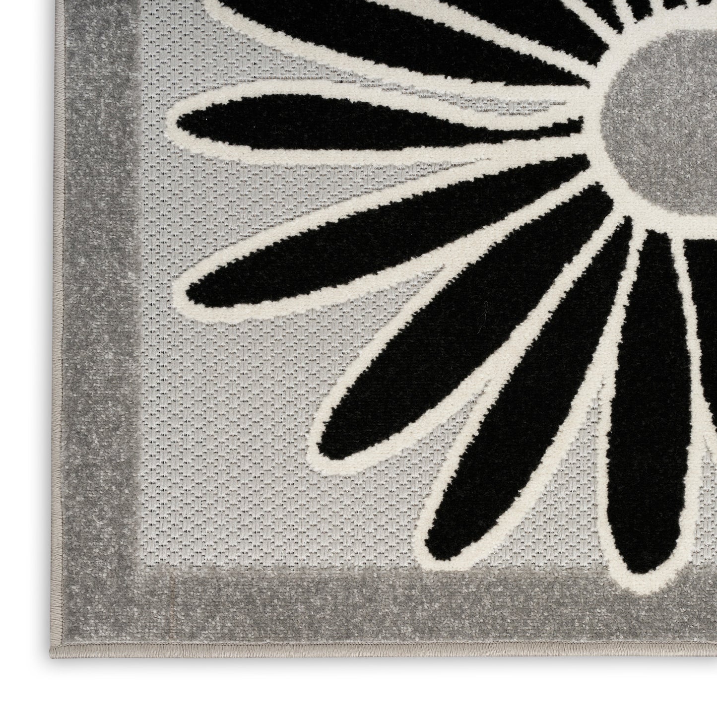 Nourison Home Aloha  Black White  Contemporary