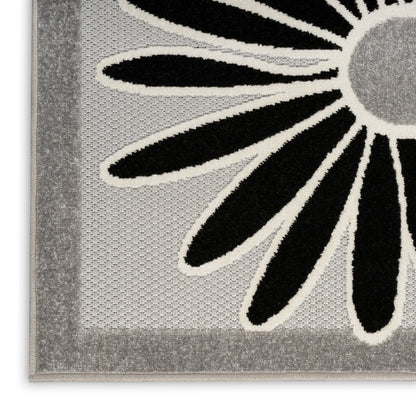Nourison Home Aloha  Black White  Contemporary