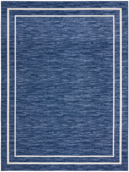 Nourison Home Nourison Essentials NRE02 Navy Ivory Contemporary Power-loomed Rug