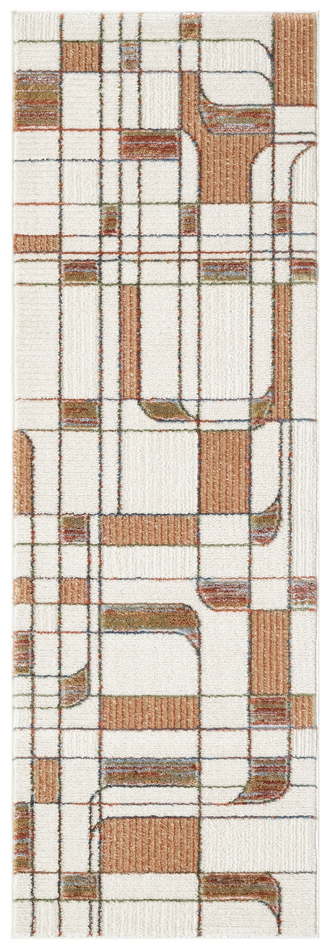 Nourison Home Nordic NRC17 Ivory Rust Contemporary Power-loomed Rug