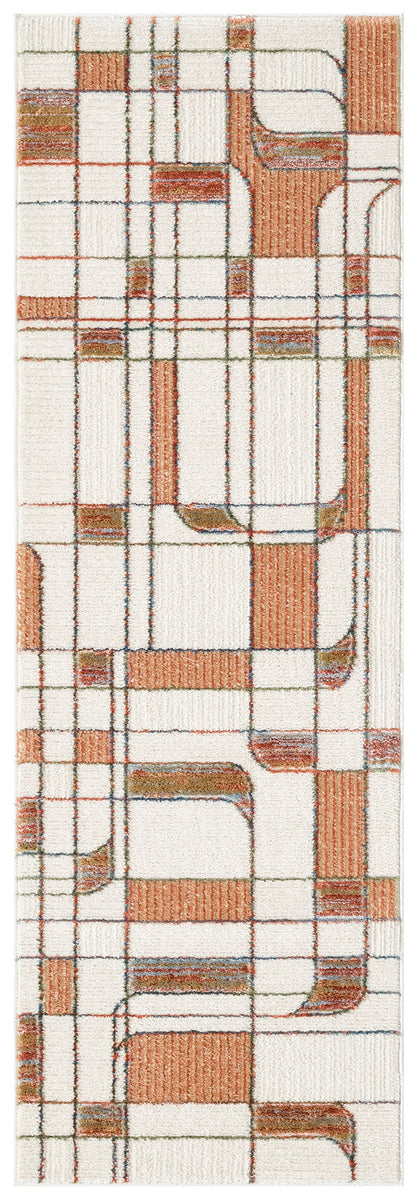 Nourison Home Nordic NRC17 Ivory Rust Contemporary Power-loomed Rug