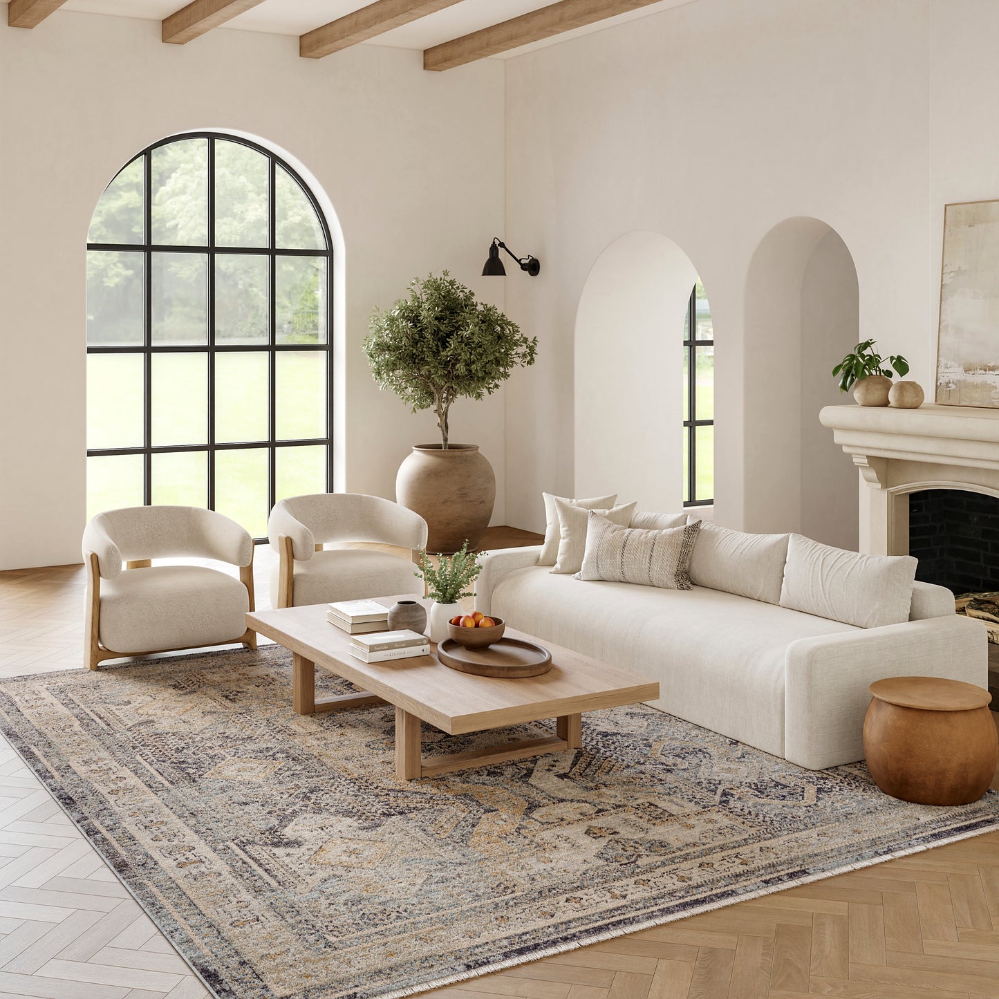 Nourison Home Lynx  Ivory Charcoal  Transitional