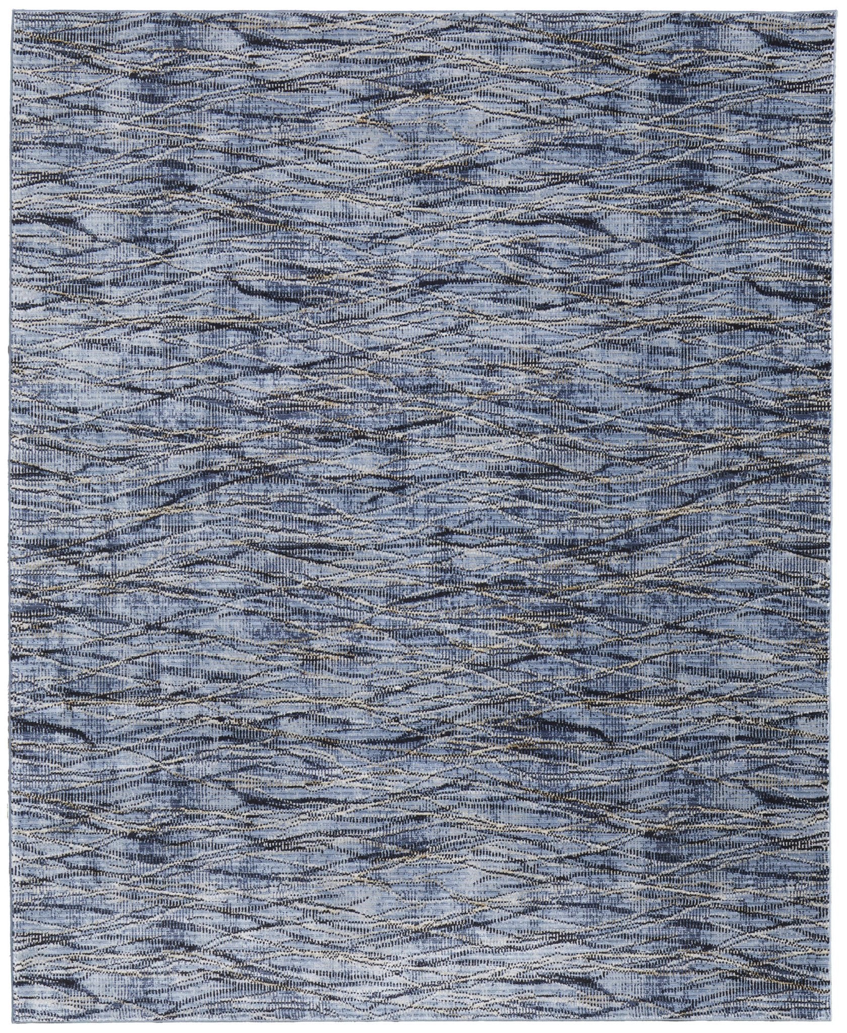 Feizy Sonora 39NXF Blue Navy Modern/Casual/Industrial Machinemade Rug - Rugs - Feizy - Atlanta Designer Rugs