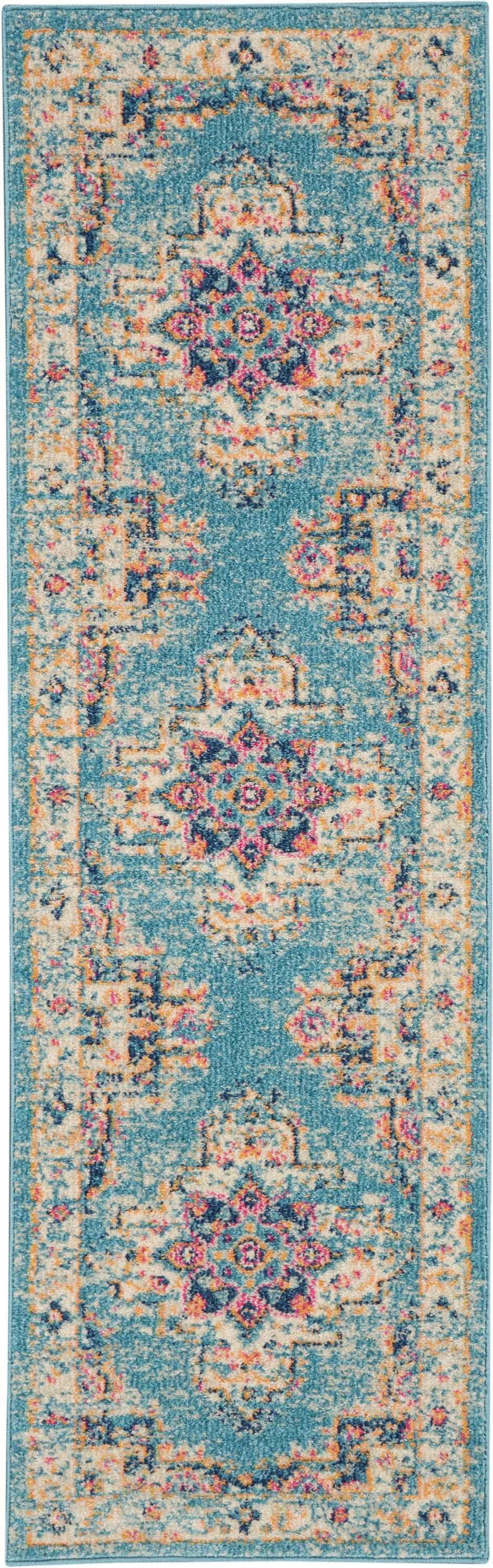 Nourison Home Passion PSN03 Light Blue Transitional Power-loomed Rugs