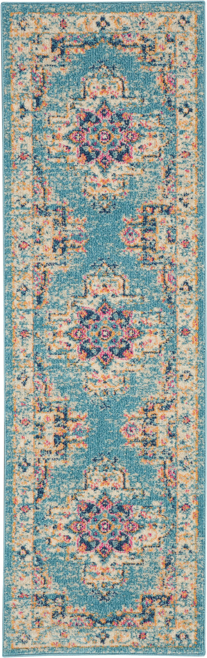 Nourison Home Passion PSN03 Light Blue Transitional Power-loomed Rugs