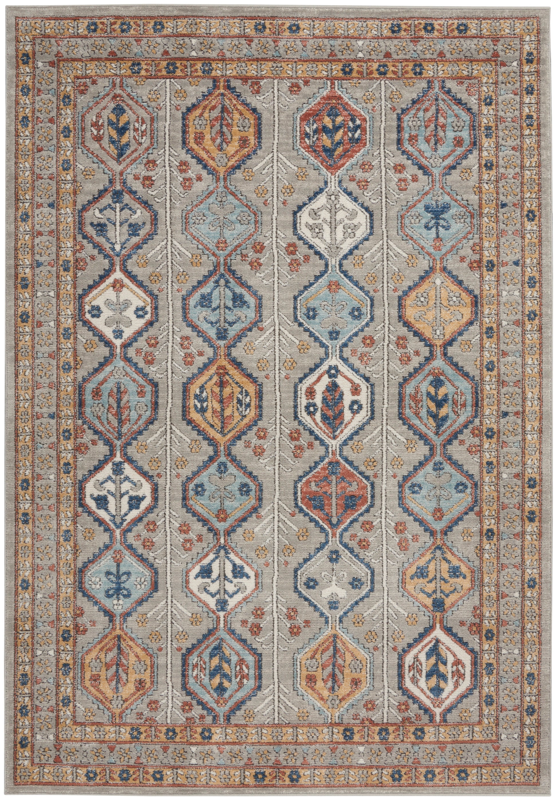 Nourison Home Quarry  Grey Multicolor  Contemporary