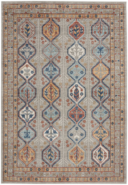 Nourison Home Quarry QUA15 Grey Multicolor Contemporary Power-loomed Rugs