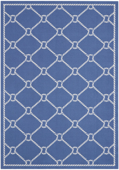 Waverly Sun N Shade SND41 Navy Contemporary Power-Loomed Rug