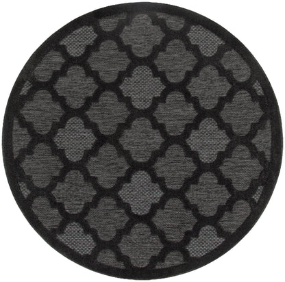 Nourison Home Easy Care NES01 Charcoal Black Contemporary Flat Weave Rug