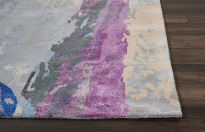 Nourison Home Prismatic  Grey Multicolor  Contemporary