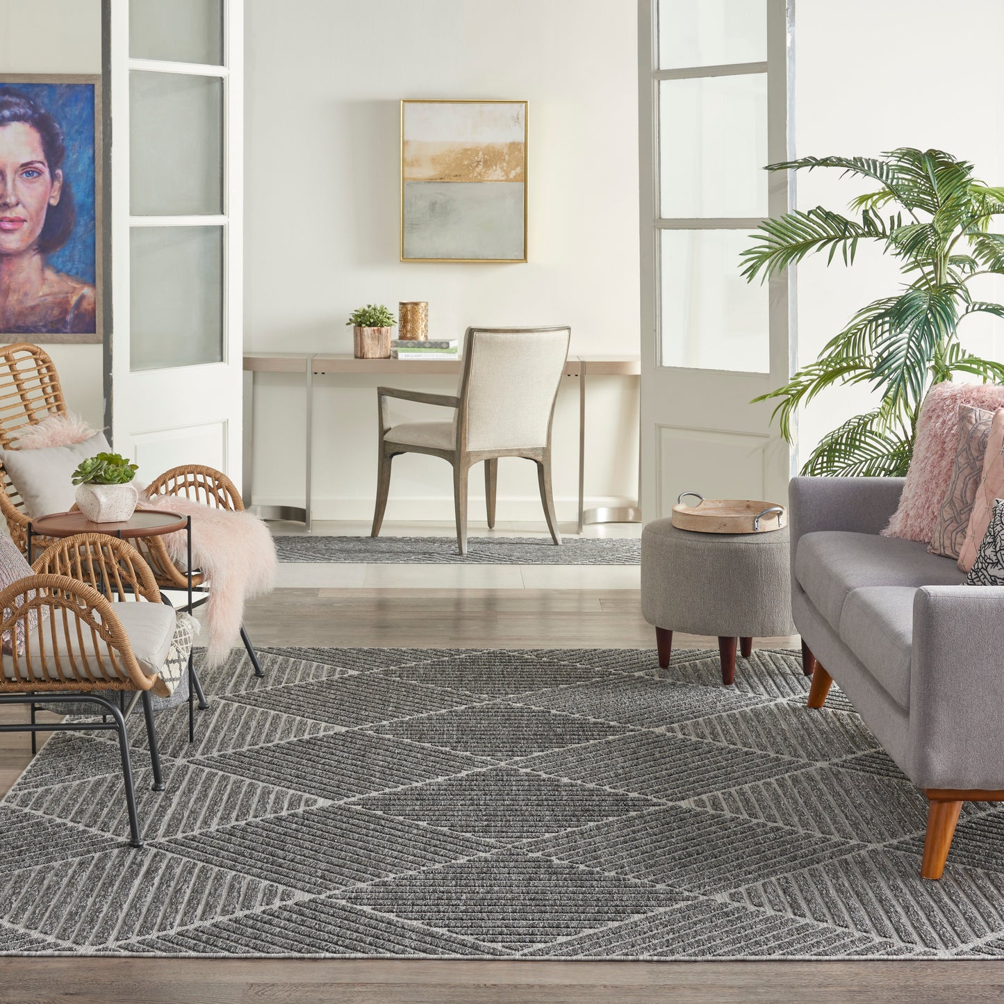 Nourison Home Cozumel  Dark Grey  Contemporary