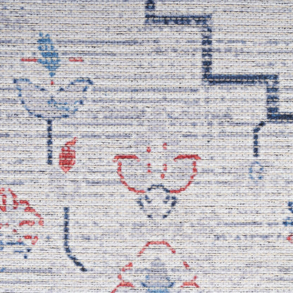 Nourison Home New Concept Washables  Ivory Blue  Contemporary