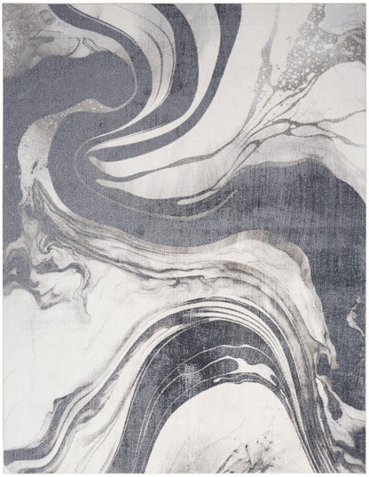 Nourison Home Astra Machine Washable  Ivory Grey  Contemporary