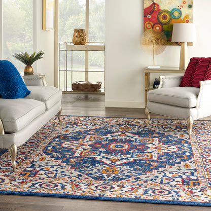 Nourison Home Passion  Blue Multicolor  Traditional