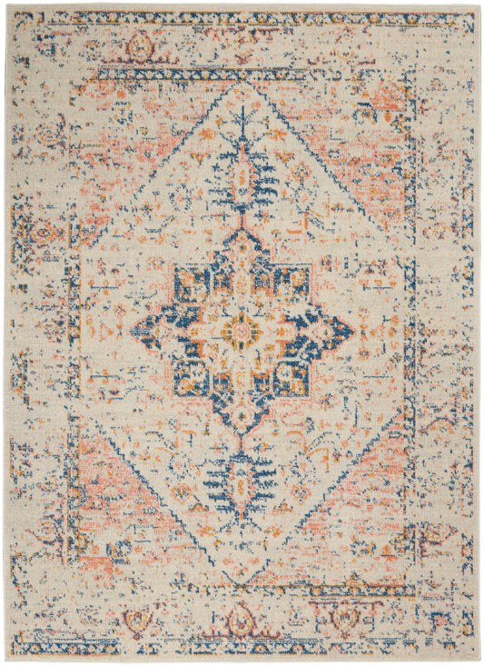 Nourison Home Tranquil  Ivory Multicolor  Traditional