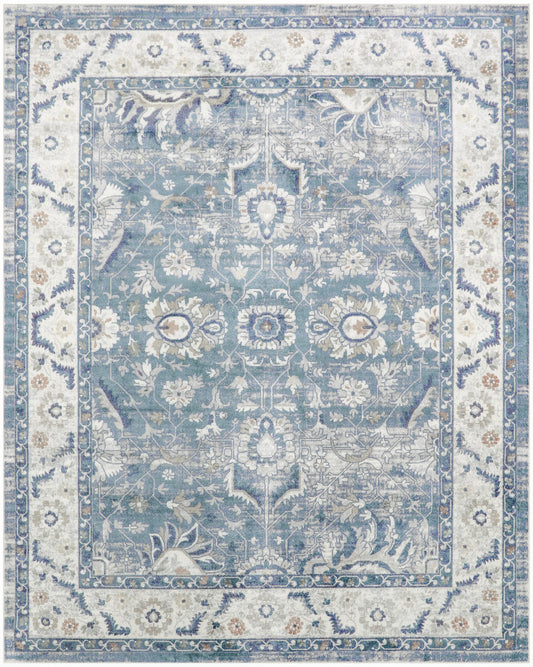 Nourison Home Astra Machine Washable  Blue  Traditional