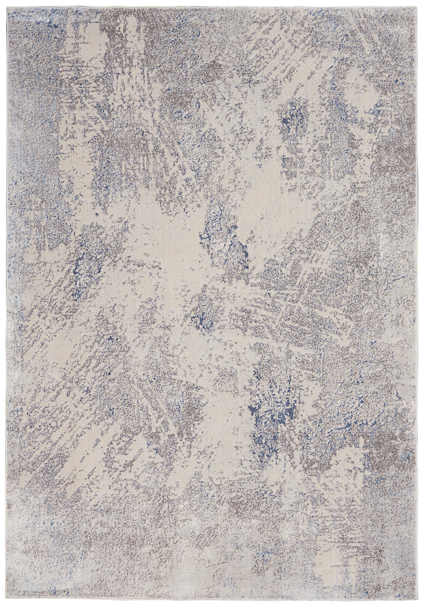 Nourison Home Silky Textures SLY06 Ivory Grey Contemporary Power-loomed Rug