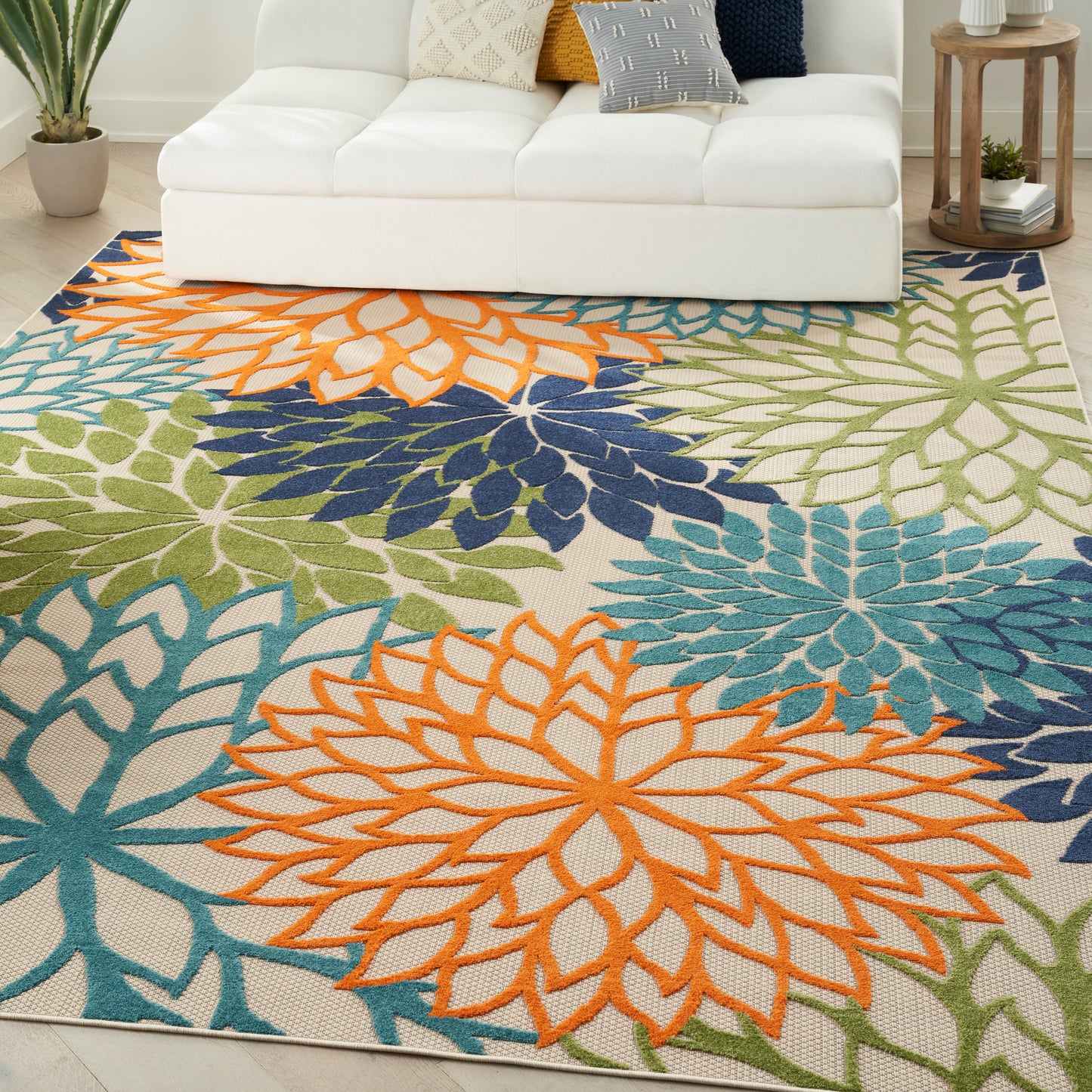 Nourison Home Aloha  Multicolor  Contemporary