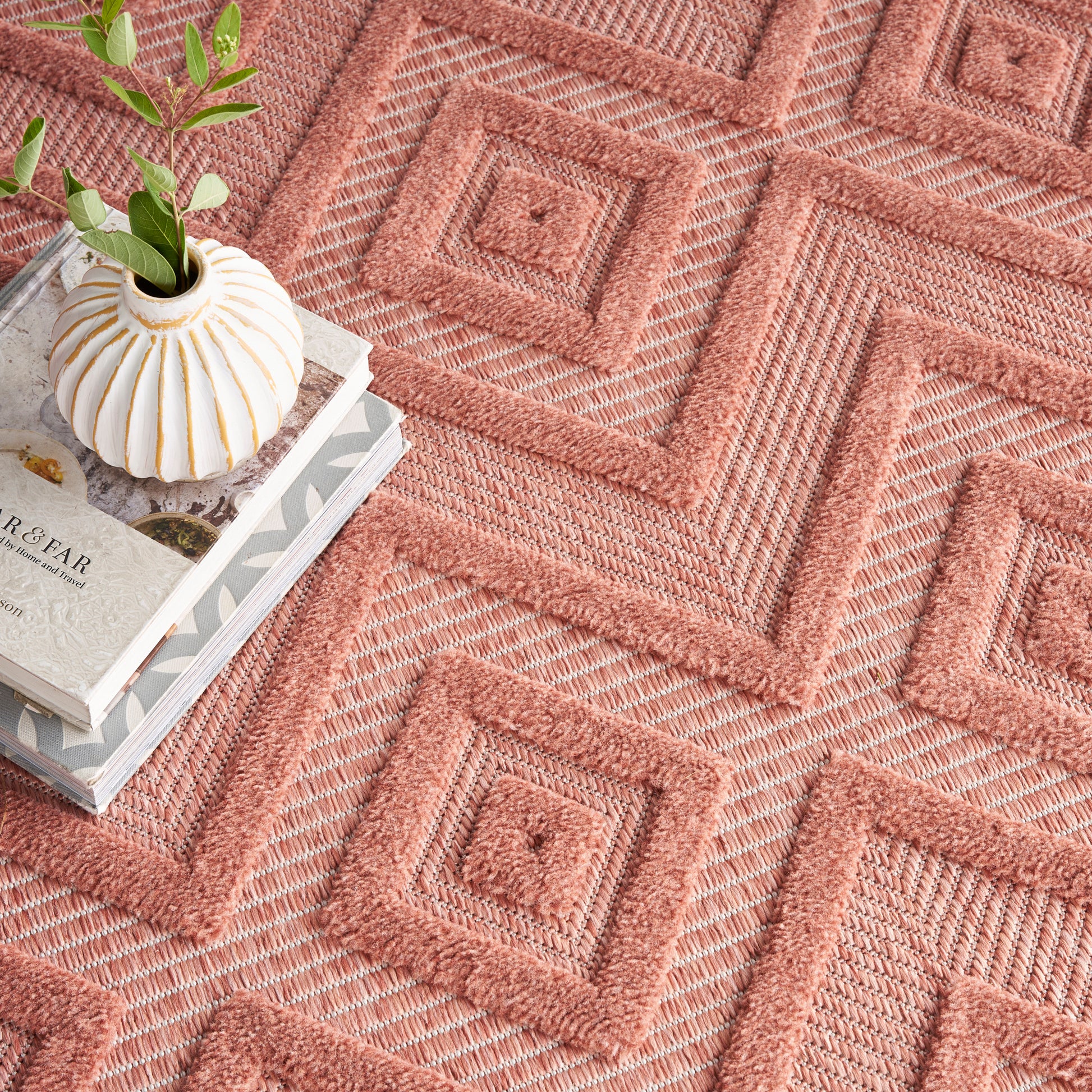 Nourison Home Versatile  Coral Orange  Contemporary