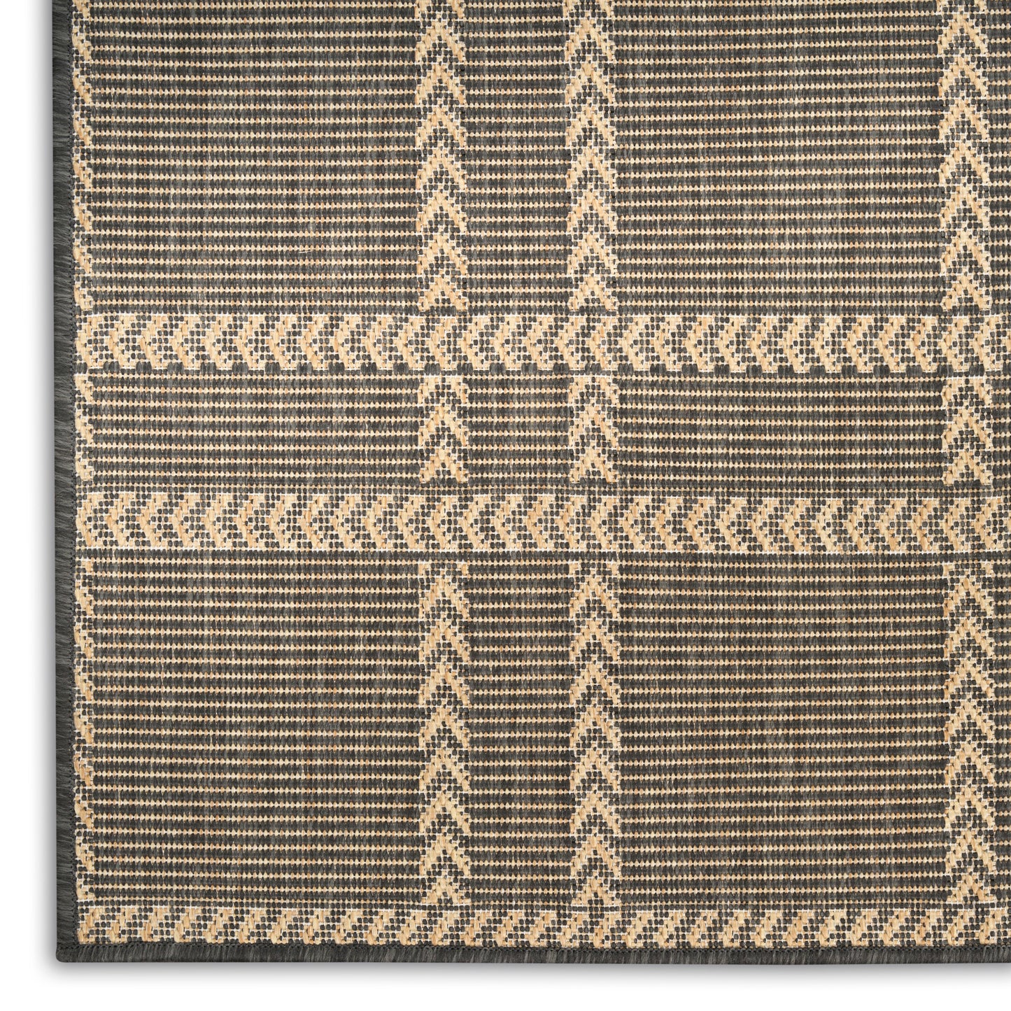 Nourison Home Horizon Indoor/Outdoor  Charcoal  Contemporary