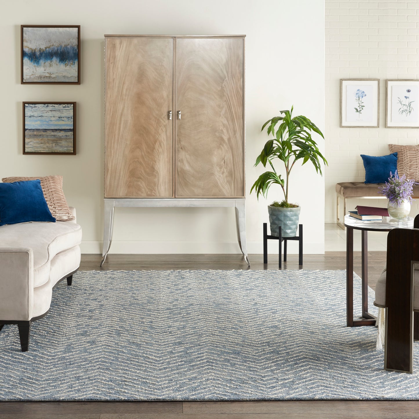 Nourison Home Colorado  Indigo Ivory  Contemporary