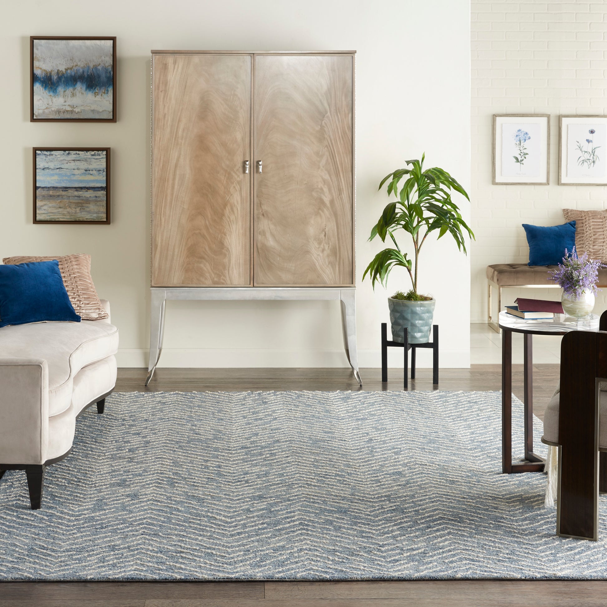 Nourison Home Colorado  Indigo Ivory  Contemporary