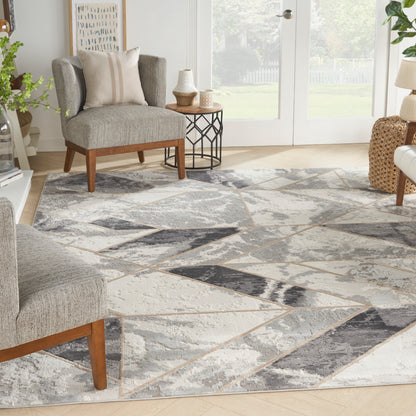 Nourison Home Elation  Ivory Grey  Contemporary