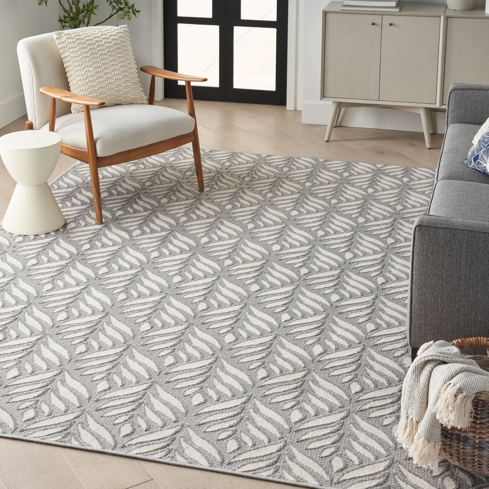 Nourison Home Aloha  Grey  Contemporary