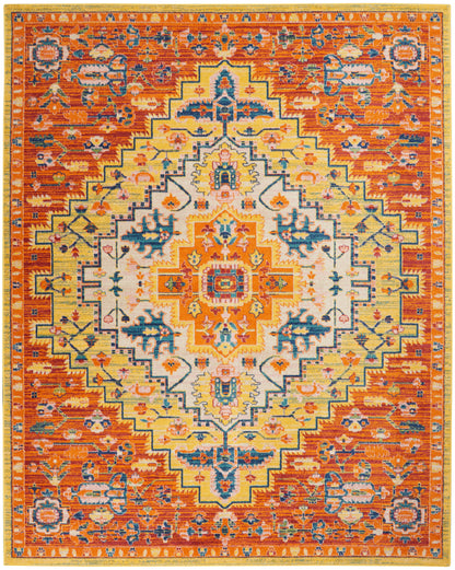 Nourison Home Allur  Red Multicolor  Transitional