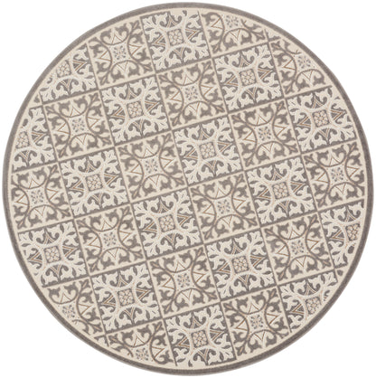 Nourison Home Aloha ALH34 Ivory Grey Contemporary Power-loomed Rugs