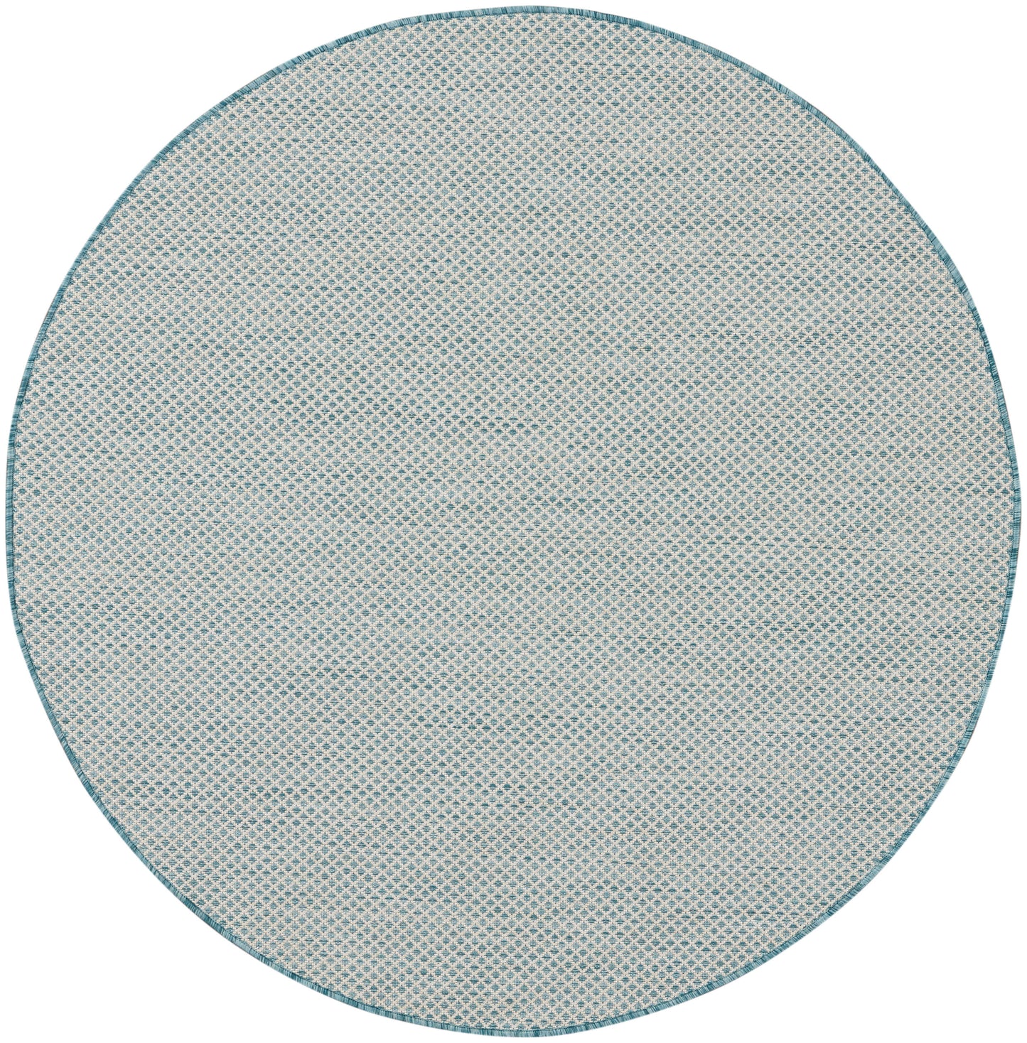 Nourison Home Courtyard COU01 Ivory Aqua Contemporary Power-loomed Rug