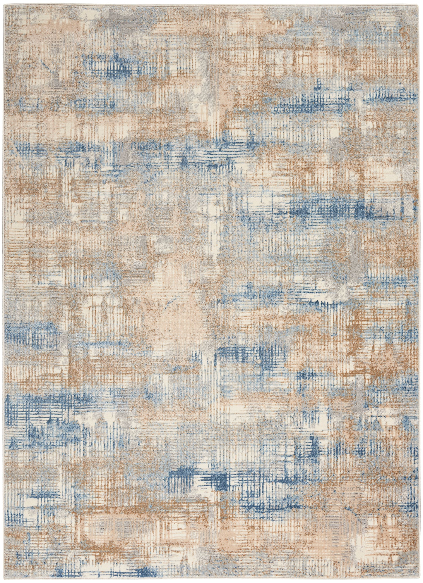 Calvin Klein CK950 Rush CK951 Blue Beige Contemporary Power-loomed Rug