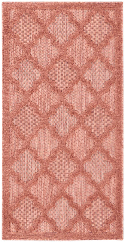 Nourison Home Easy Care NES01 Coral Orange Contemporary Flat Weave Rug